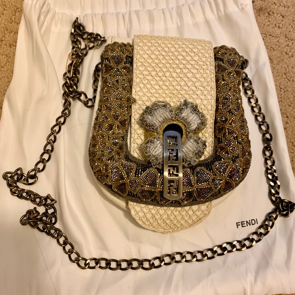 Authentic ultra rare fendi b mini clutch/crossbody
